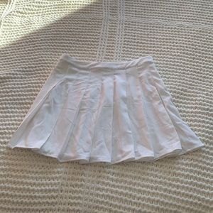 White Pleated Skirt